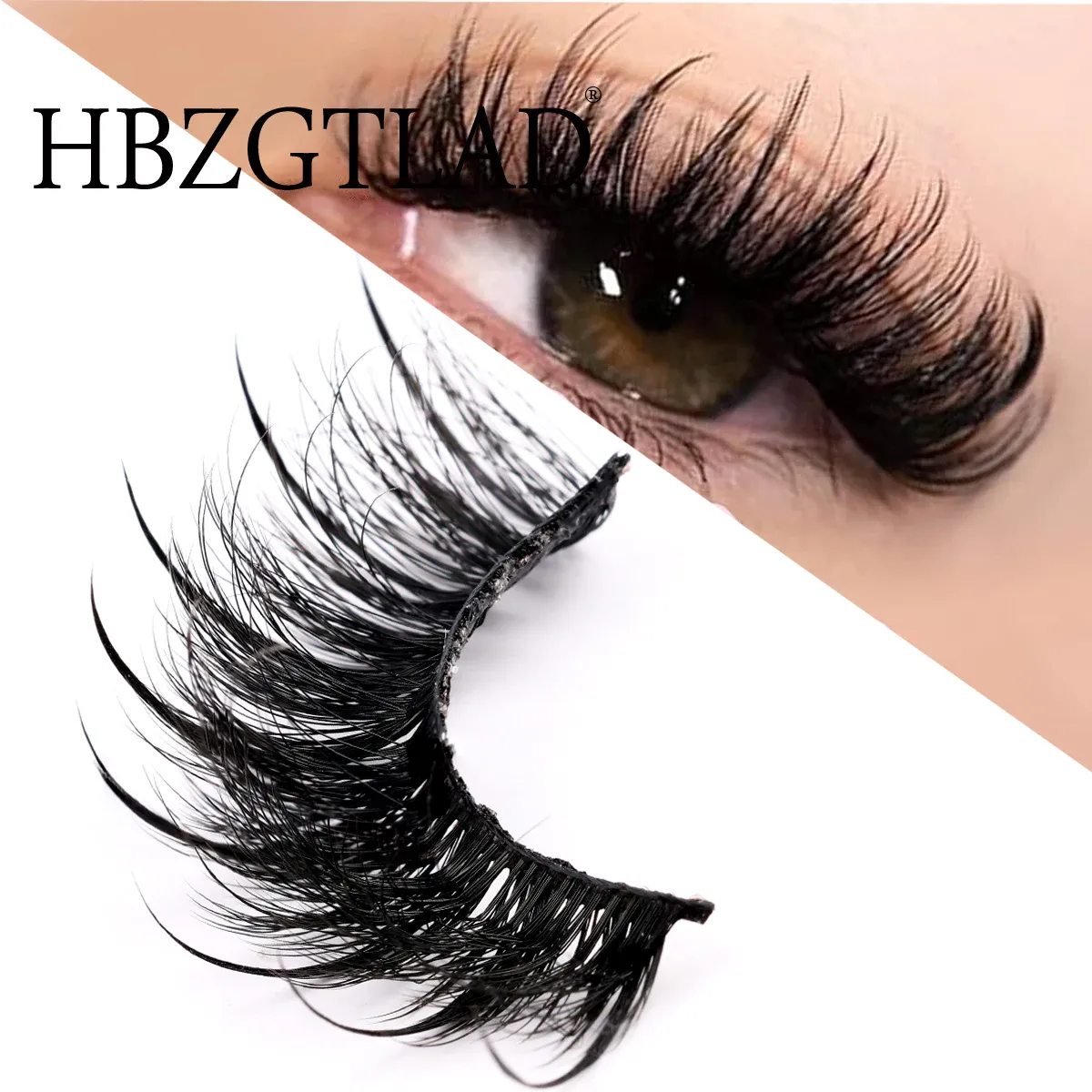 Cils humides pointes Volume moelleux pleine bande cils accessoires de maquillage Faux vison cils vendeur humide Manga cils Faux cils — image 2
