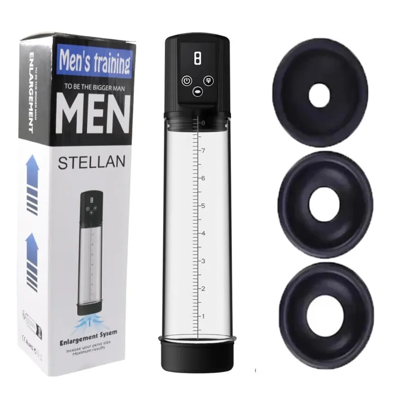 Automatisk mandlig masturbator Air Water Extender med 9 træningstryk og 4 sugetilstande Voksen sexlegetøj til mænd erektion