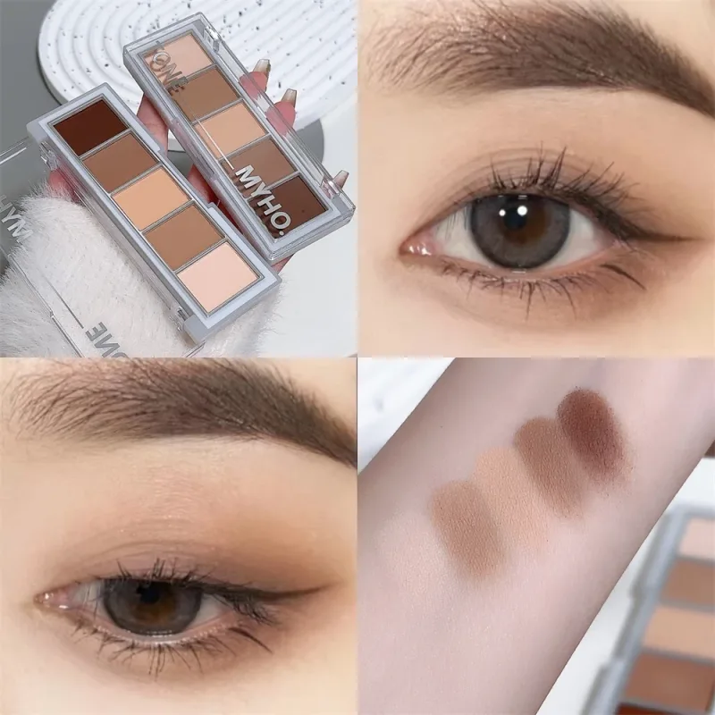 อายแชโดว์ 5 สี Matte NATURAL สีน้ำตาลแบบพกพา Bronzers เครื่องสำอางค์ Contouring SHADOW Earth Color Eye Shadow แต่งหน้า Palette — image 8