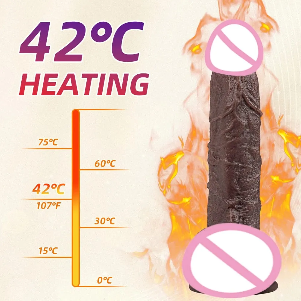 Telescopic Vibrator Dildo Heating Realistic Big Penis Female Vagina Massager Anal Plug Masturbator Sexy Adult Sex Toys For Women — image 2