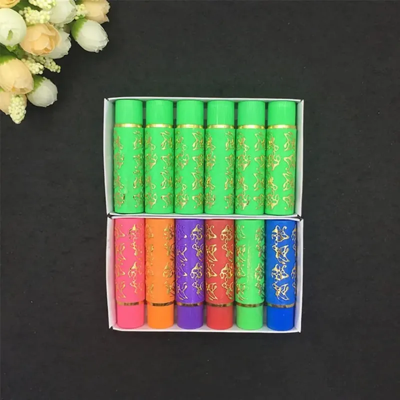 Farveskiftende læbestift Langtidsholdbar balsam Mørkegrøn Magic Lipgloss Butterfly Lip Tint Kosmetik Makeup Læbestift 6 stk/sæt — image 3