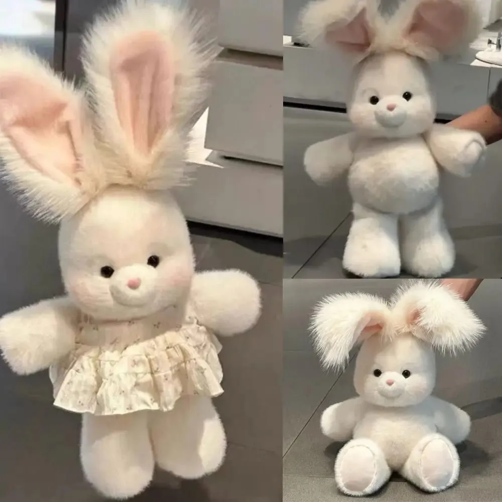 Regalo creativo Morbido coniglio di peluche Cuscino di peluche Supporto emotivo Peluche da 17,7 pollici con orecchio lungo Cuscino di peluche carino — image 5