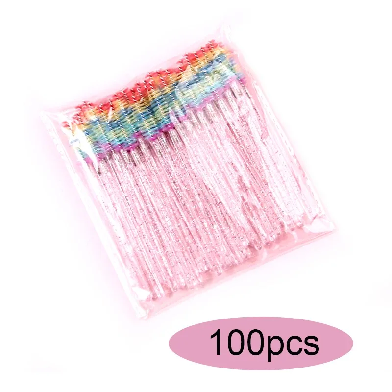 50/100/300/500pcs Eyebrow Eyelash Brushes Eyelash Spoolies Mascara Wands Applicator for Eyelash Extension Makeup Tool LAUKISS — image 28