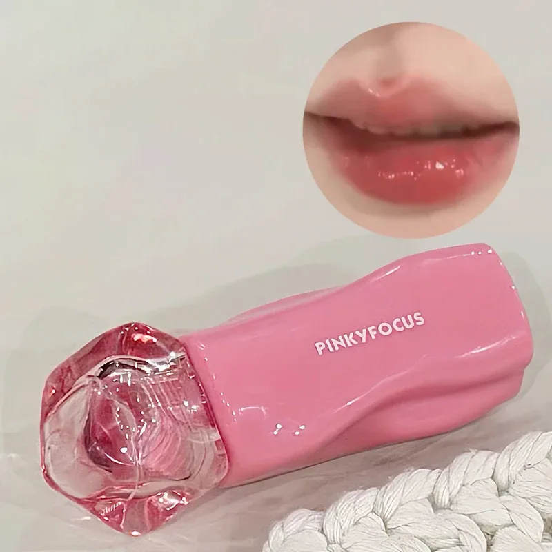Pinkyfocus Rossetto Specchio lucido Lucidalabbra Idratante Succoso Tinta per labbra nude Rossetto per trucco naturale quotidiano a lunga durata — image 8