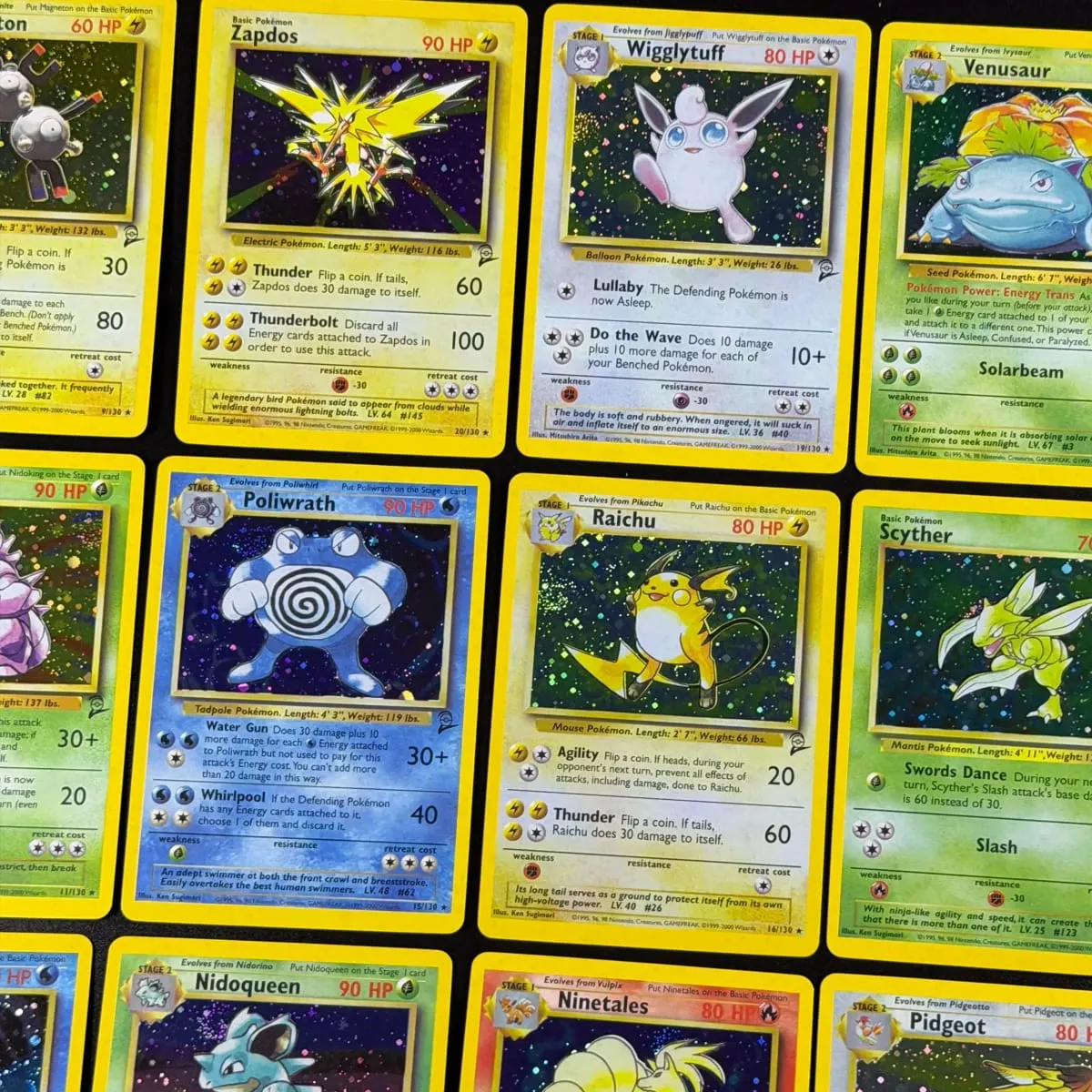 Poket 2000 Set Pangkalan 2 OG Nostalgia Koleksi Hitmonchan Scyther Clefable Pidgeot Mewtwo Proksi Holo Tradisional — image 6