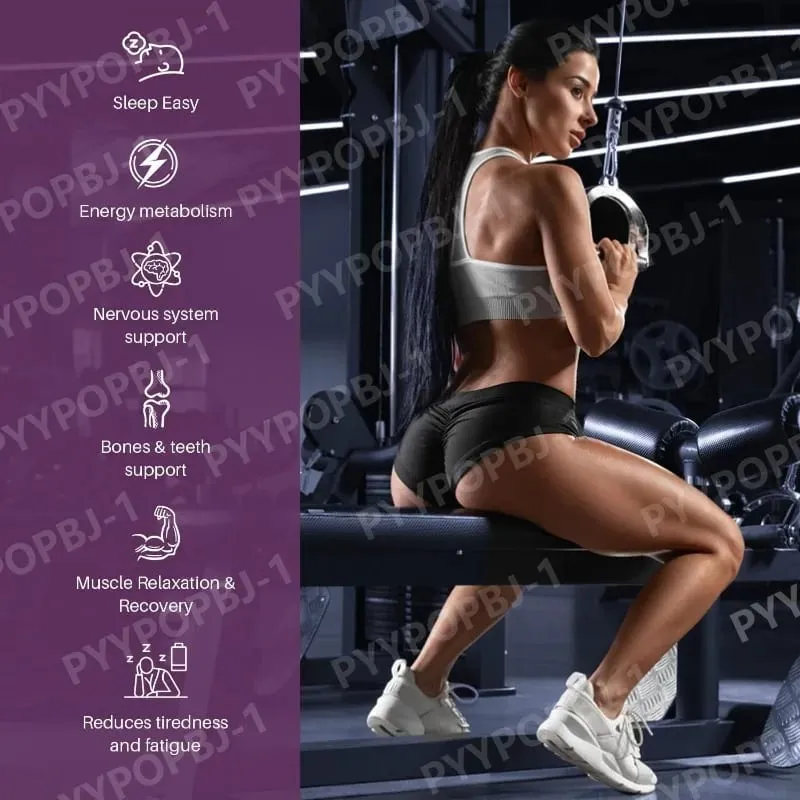 Magnesium Capsule Contain Glycinate Citrate & Aspartate Etc Complex Supplement Relaxation Muscle Heart Health Support 120 Count — image 3