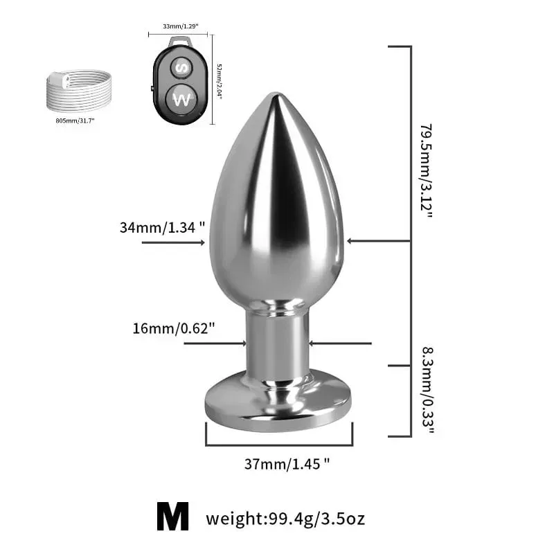 Butt Plug Vibratore Plug anale in metallo da donna Dildo A distanza senza fili Uomini Massaggiatore prostatico Forniture per adulti Masturbarsi anale Giocattoli del sesso