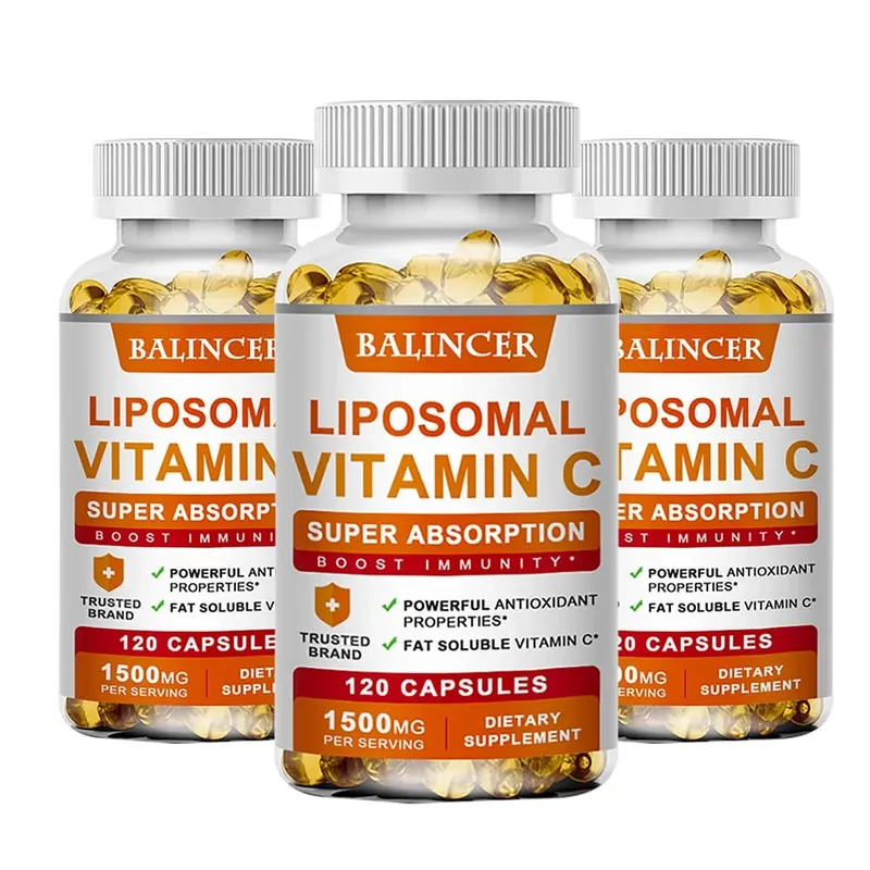 Liposomal C-vitamin 1500mg højabsorberende fedtopløselig ascorbinsyre Immunstøtte Kollagen Booster & Antioxidant Supplement