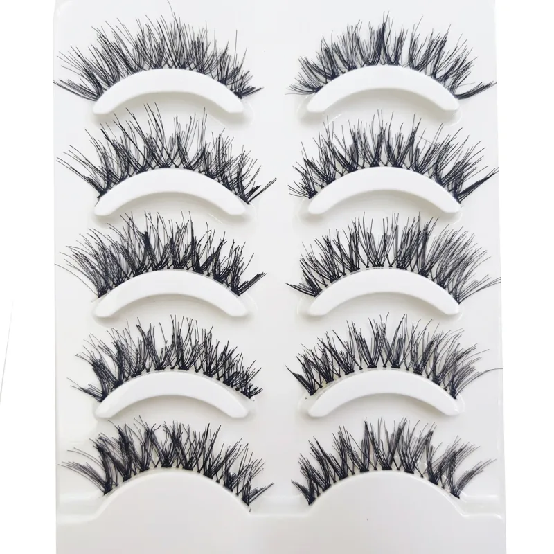 Natural 3D Mink False Eyelashes Makeup Fake Eye Lashes Faux Cils Make Up Beauty Tools Wholesale 5 Pairs — image 26
