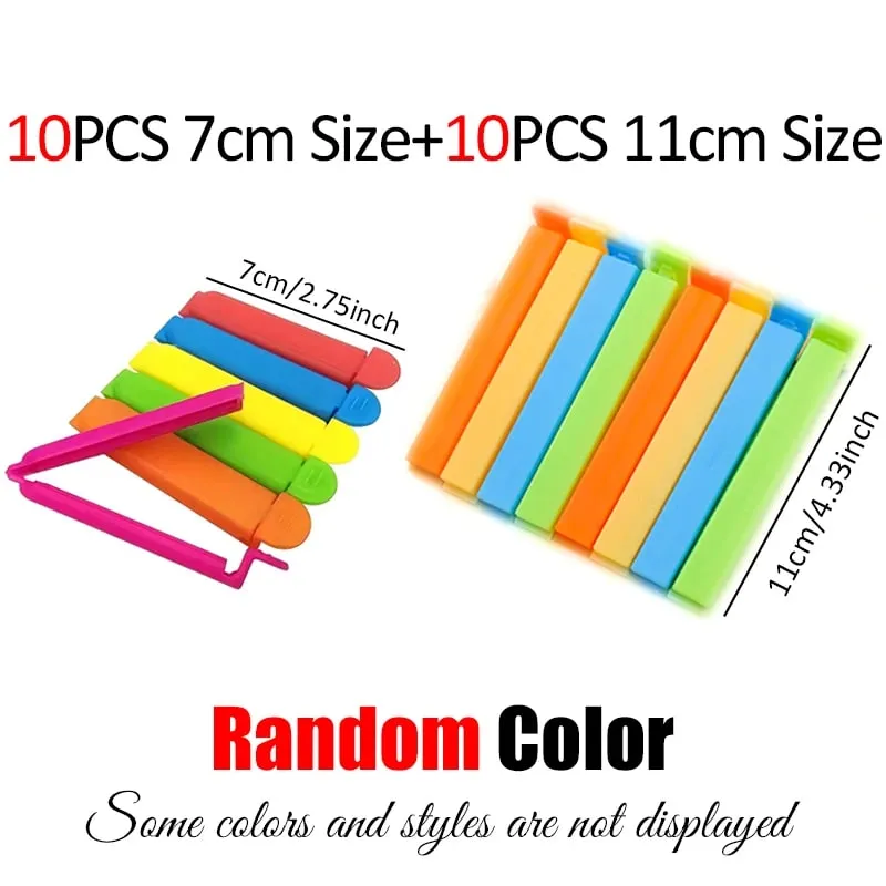 10-20 pz/set Clip di Tenuta Colorata Riutilizzabile Snack di Stoccaggio Sigillante Morsetto Gadget Da Cucina per Il Cibo Conservazione Fresca A Prova di Umidità ZYF — image 13