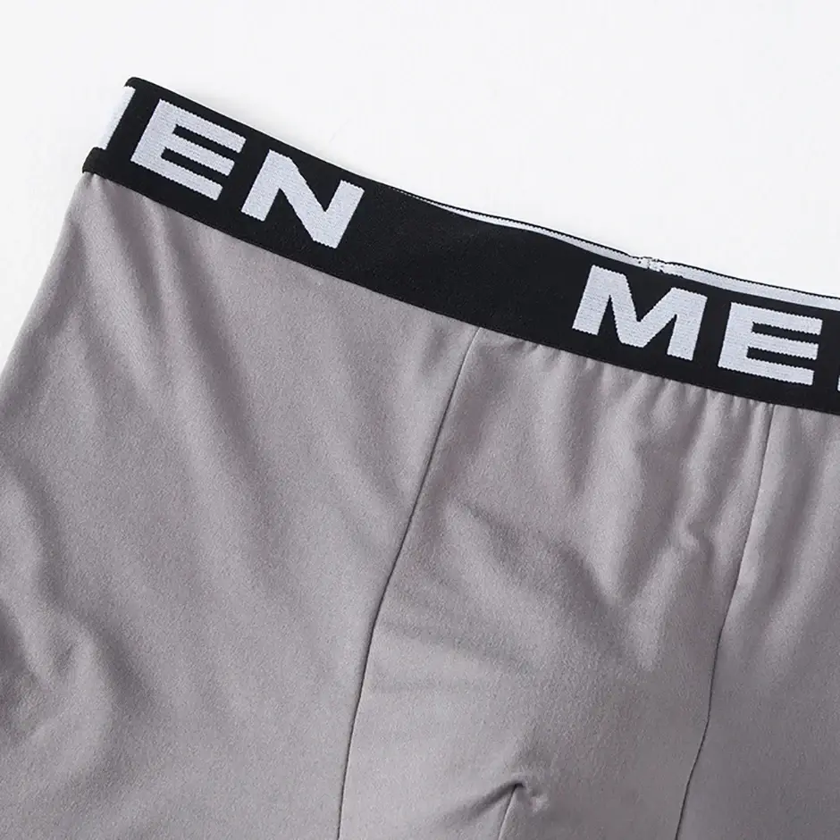 7-piece Set of Four Season Men's Solid Color Long Casual Underwear, Fashionable Sports Underwear, Plus Size Flat Corner Pants — image 11