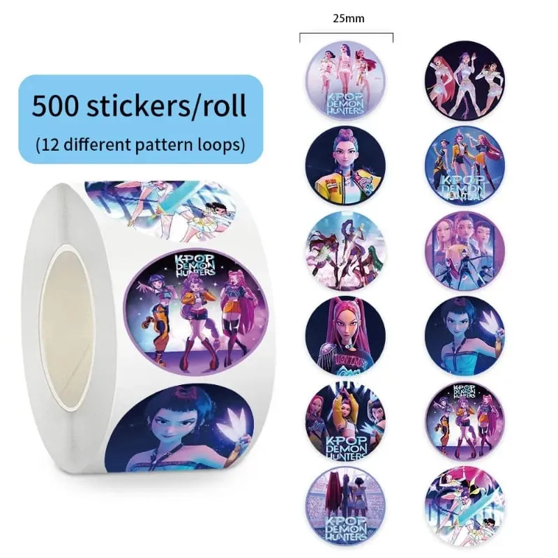 ใหม่ 500pcsRoll อะนิเมะยอดนิยม KPop สติกเกอร์ Tiger Theme DIY กันน้ำสำหรับสมุดภาพโทรศัพท์สเก็ตบอร์ดแล็ปท็อป Decor — image 5