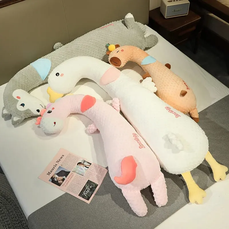 ยาวสัตว์หมอน Soft Dot Plush Sleeping หมอนน่ารักการ์ตูนตุ๊กตา Side Sleeper ขาหมอนเบาะรองนั่ง Home Decor ของขวัญ — image 7