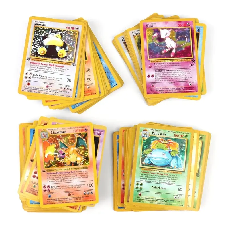 151 Keping/kotak Kad Pokémon Edisi Pertama tahun 1996 Rare Charizard Pikachu Mewtwo Blastoise Mengumpul mainan kad Versi Bahasa Inggeris — image 4