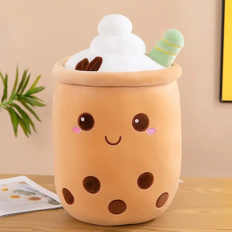 Cute Stuffed Boba Plush Bubble Tea Food Milk Cup Plushie Pillow Soft Kawaii Hugging Plush Toys Gifts for Kids — image 9