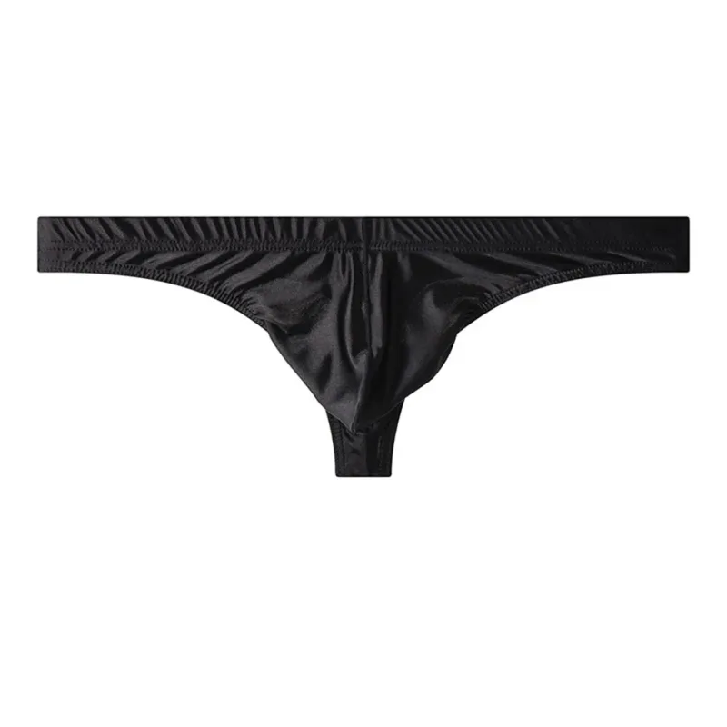 Breathable Ice Silk Underwear Ice Silk G-String Brand New Men's Underwear Classic Style Thongs Lightweight Ice Silk Underwear — image 3