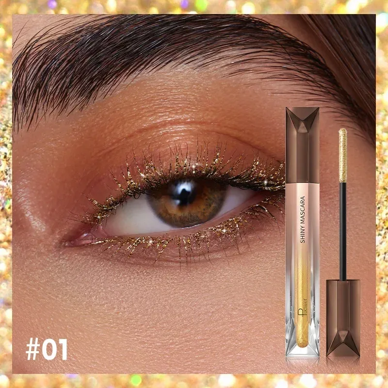 Ciglia Sopracciglio Glitter Mascara Pennello Allungamento Ciglia Colorate Blu Rosa Oro Mascara Ciglia Curling Estensione Trucco