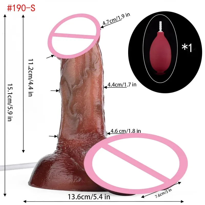 Lebensechte Squirting Penis Silikon Ejakulation Großer realistischer Dildo mit Sucker Skin Touch Anal Sexspielzeug für Frauen — image 26