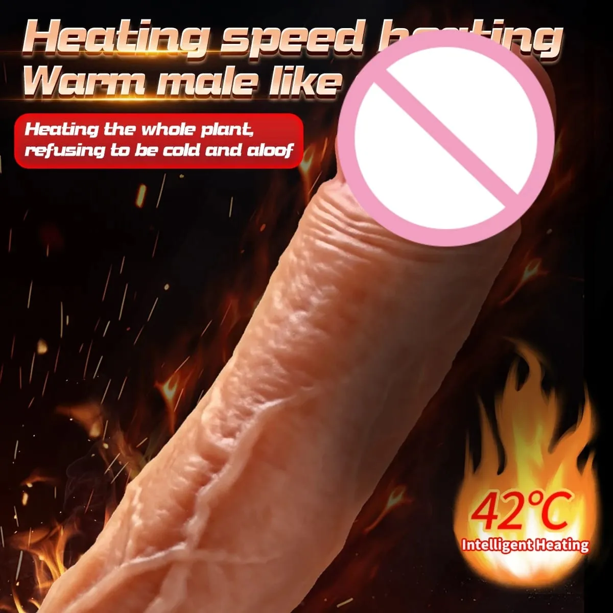 Godemiché réaliste en Silicone souple pour femme, vibromasseur chauffant, point G, vagin, Anal, masseur, grosse bite, jouets sexuels pour femmes de 18 ans et plus — image 3