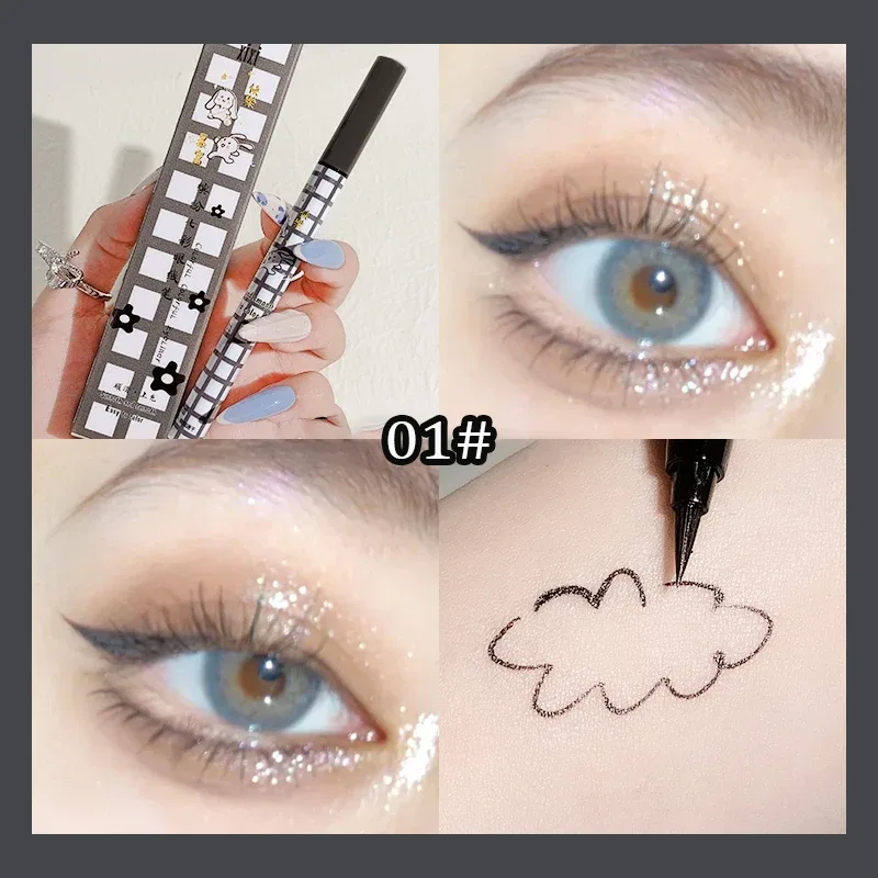 Bunter flüssiger Eyeliner-Stift, matt, wasserfest, nicht blühender Eyeliner, langlebiger flüssiger Eyeliner-Stift, Augen-Make-up-Kosmetik — image 10