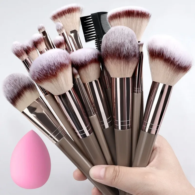 Set di pennelli per trucco da 20 pezzi Professionale Dettagli super morbidi Blush evidenziatore Fondotinta correttore Pennello per ombretto Strumento di bellezza per donna — image 13