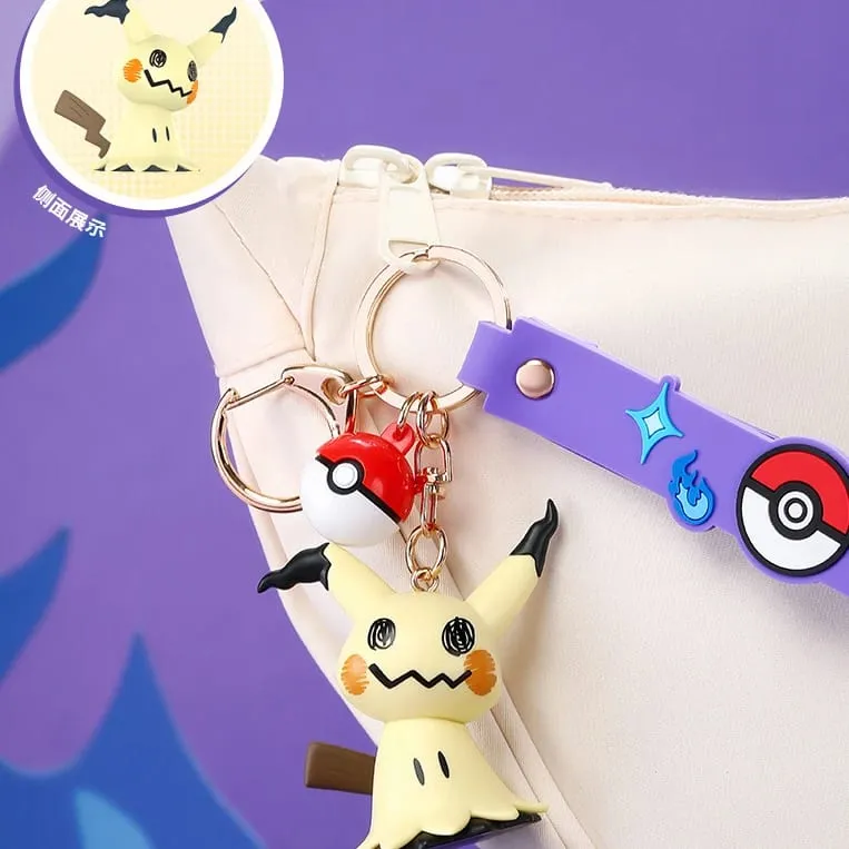 Original Pokemon Pikachu Schlüsselanhänger Gengar Morpeko Cubone Snorlax Mimikyu Anime Action Figur Spielzeug Schlüsselanhänger Duft Anhänger Geschenk — image 5