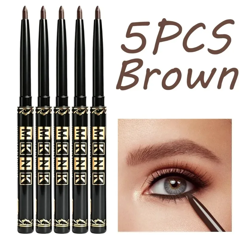 1-12pcs Pensil Celak Hitam Kalis Air Kalis Calit Aplikasi Mudah Dipintal Gel Mata untuk Solekan Mata Punk Tebal Mesra Permulaan — image 13