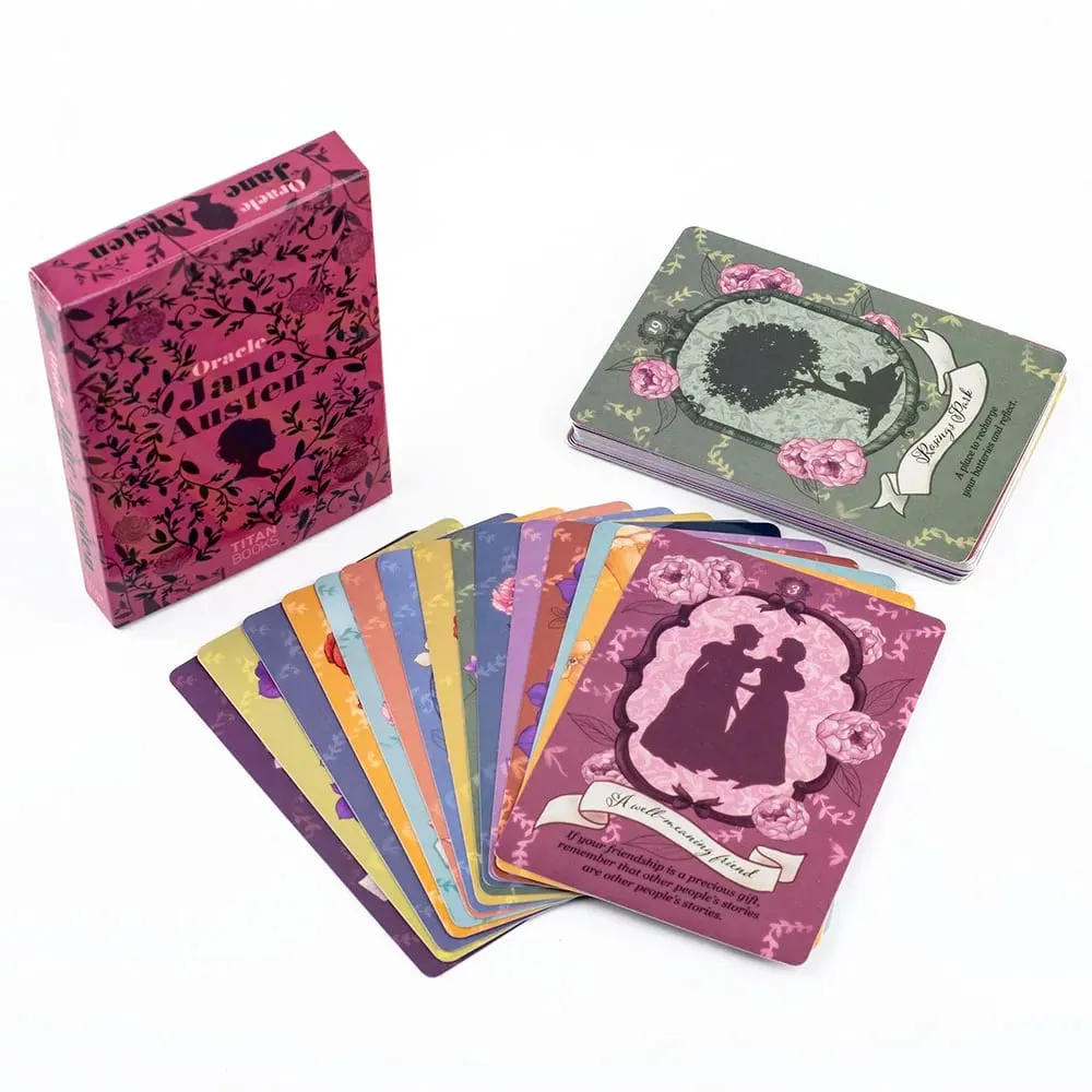 Jane Austen Oracle Deck 40 cartas Conjunto de adivinhação literária estilo regência cartas de tarô ilustração 10,3 * 7,3 cm — image 1