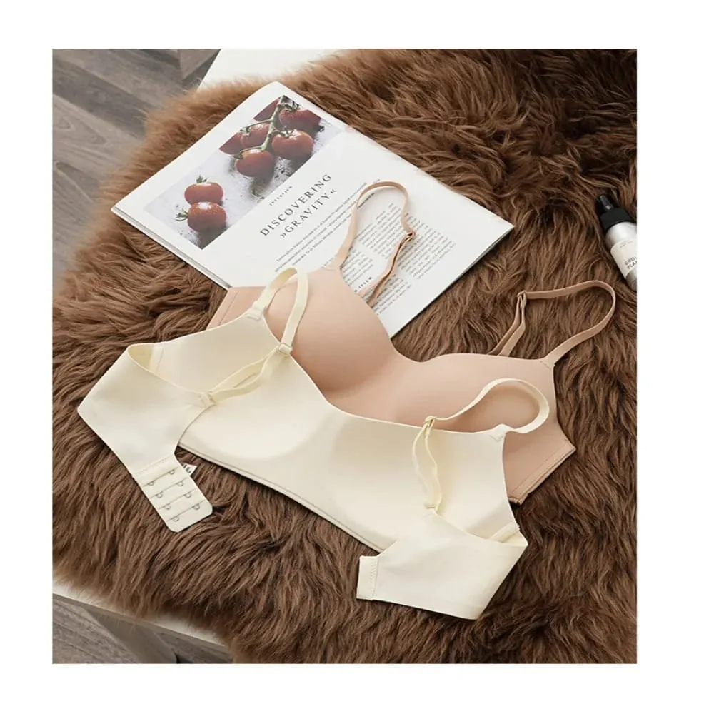 Soft Comfort Bezdrátová podprsenka Prodyšná tkanina Tenký košíček Push Up podprsenka Elastický materiál Sbíraný design Bezešvá podprsenka Dámské spodní prádlo — image 3