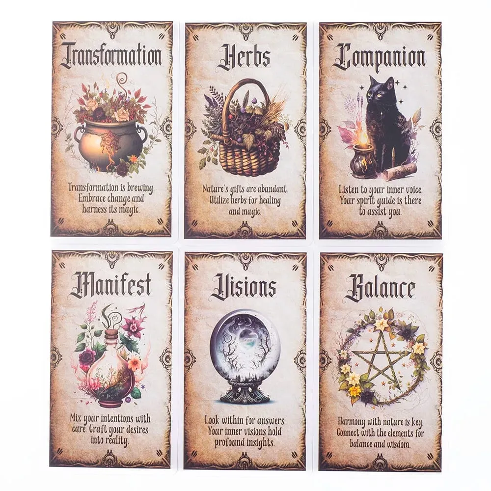 Bilge Cadı Oracle Kartları 20 Adet İngilizce Sürüm Kader Kehanet Tarot Kartları Falcılık Kart Oyunları Parti Masa Oyunu 12x7 cm — image 5