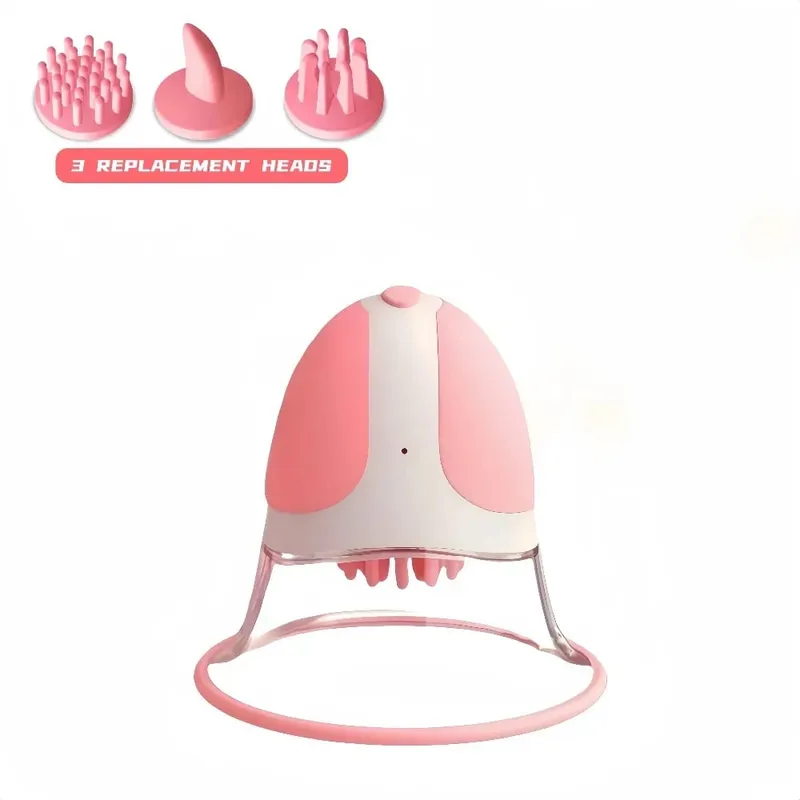 Aumento del seno Succhiare vibratore Pompa a vuoto rotante Reggiseno ventosa Massaggiatore seno AV Masturbatore per stimolazione capezzolo femminile