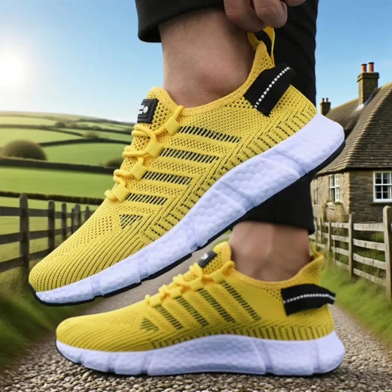 Løbesko med bløde såler til mænd Åndbar mesh Fleksibel Casual sneakers Komfortable bæredygtige såler Tennis træningssko — image 11