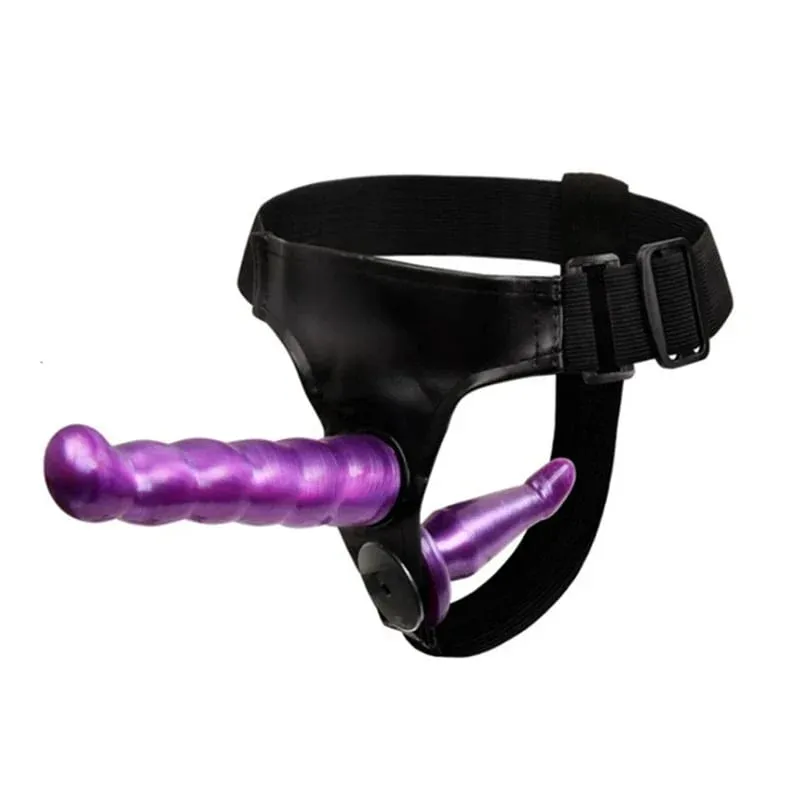 Strap On Big Dildo Vibrator Strapon Ultra Elastic Harness Belt Adult Sex Toys For Woman Lesbian Double Penis Realistic Dildos — image 12