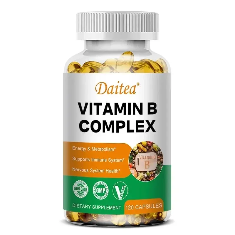 Organic Vitamin B Complex Supports Energy Immune Health Antioxidant Supplement - 30/60/120 Vegetarian Capsules