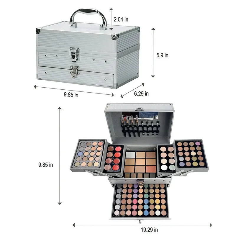 Professional Beauty Cosmetic Kit Lipsticks Lip Liner Face Powder Contour Shades Concealers Combination Makeup Set Gift For Women — image 4