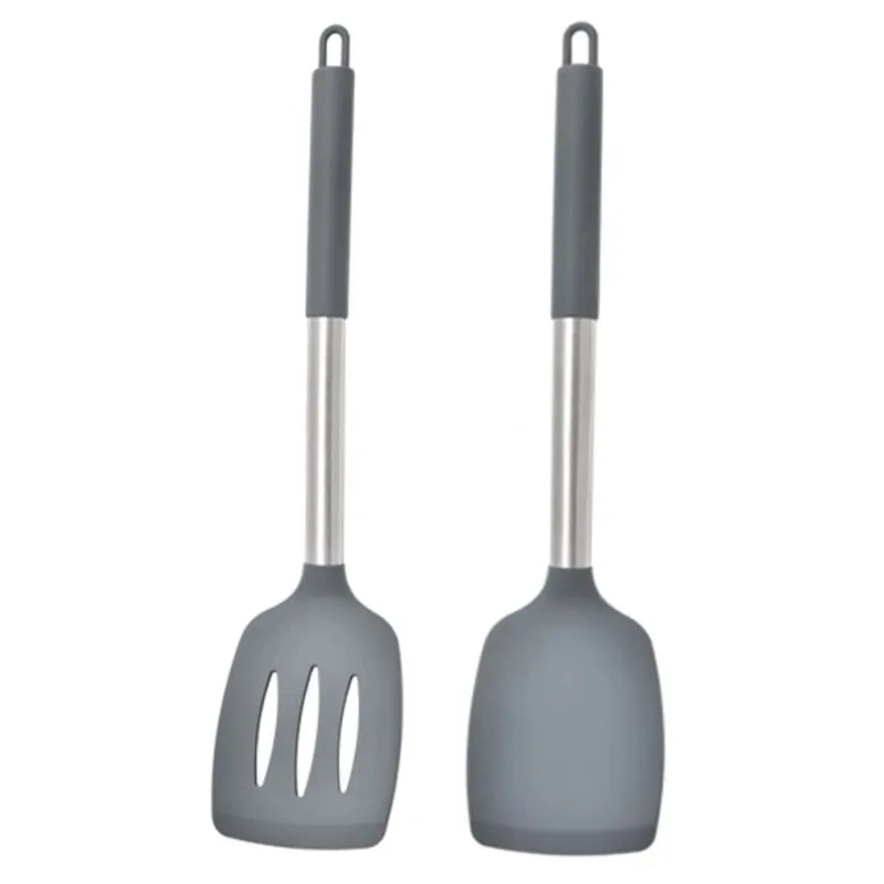 2 ชิ้นชุดไม้พายซิลิโคนทนความร้อน Nonstick ไม้พายสเต็กครัวทำอาหารเครื่องครัวชุดเครื่องมือทำอาหารชุดไม้พาย — image 13