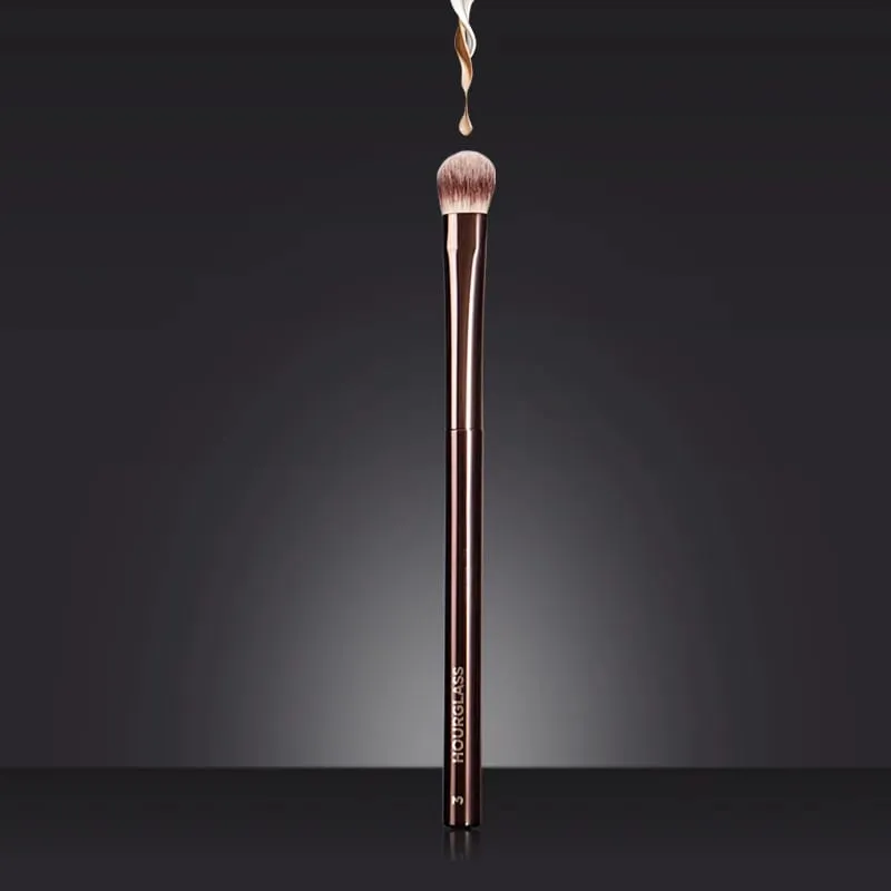 1 قطعة HG Pro Foundation retra فرش مكياج مسحوق كونتور أحمر الخدود يشكلون فرشاة مقبض معدني تسليط الضوء على برونزي الراقية بدون صندوق