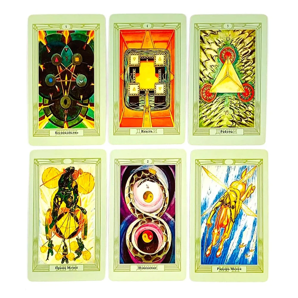 Mazzo di Tarocchi 78 Carte Versione Russa Tapo Tota Misteriosa Divinazione Predizione del Cartomanzia Gioco da Tavolo per Collezionisti di Tarocchi Praticante