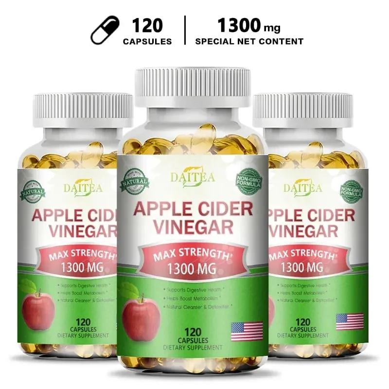 Daitea apple cider vinegar capsules support obesity-prone body management burn fat and inhibit fat accumulation — image 8