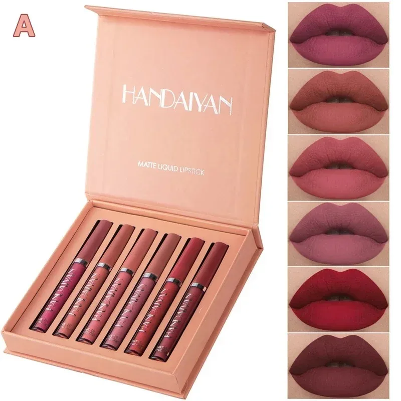 Combination Lipstick Set Makeup for Women Waterproof Long Lasting Cosmetics Matte Velvet Nude Color Lipstick Makeup Gift Box — image 13
