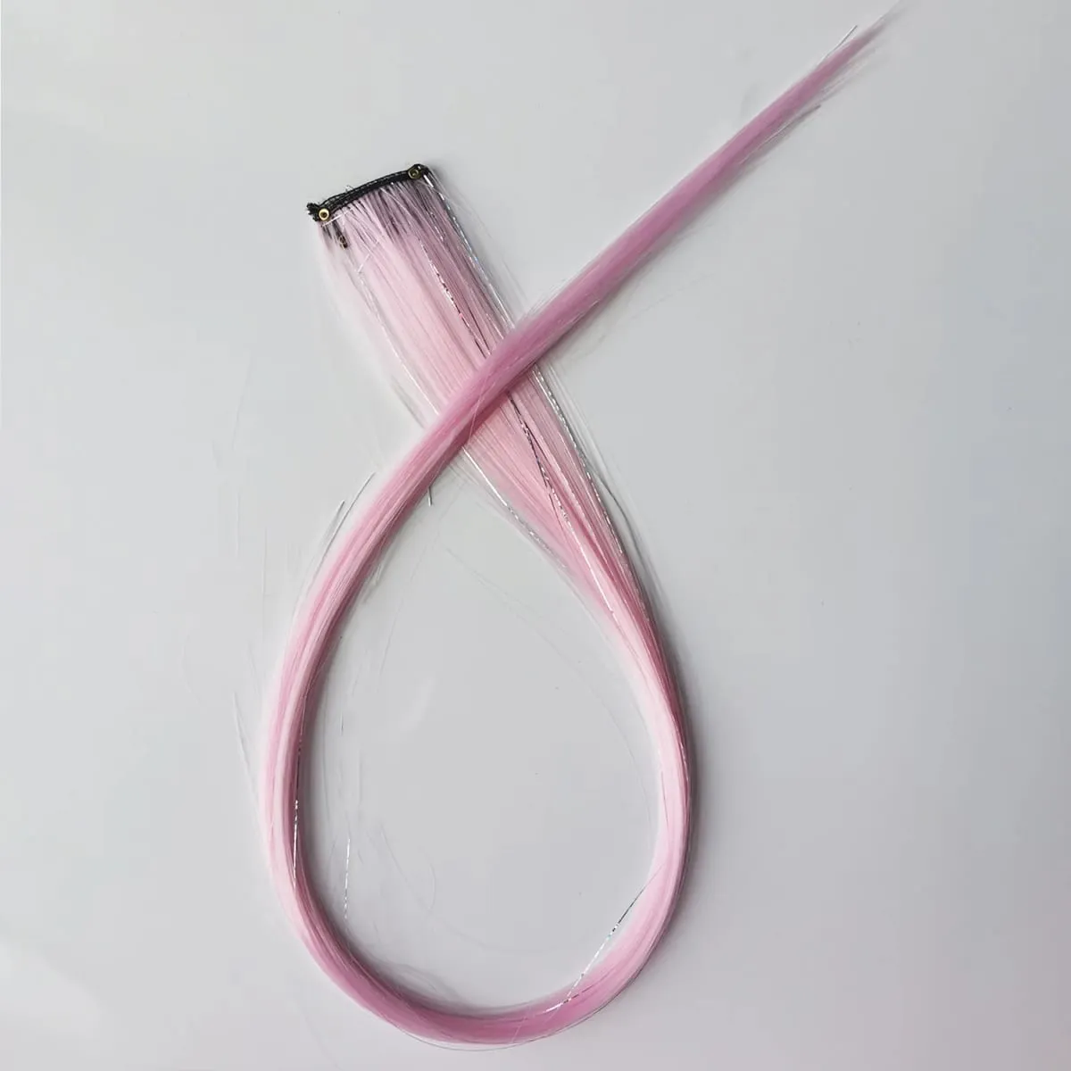 คลิปต่อผมสีผสมเงิน Tinsels Hairpieces สายรุ้งสังเคราะห์ Holiday Party ไฮไลท์สำหรับหญิงสาว — image 5