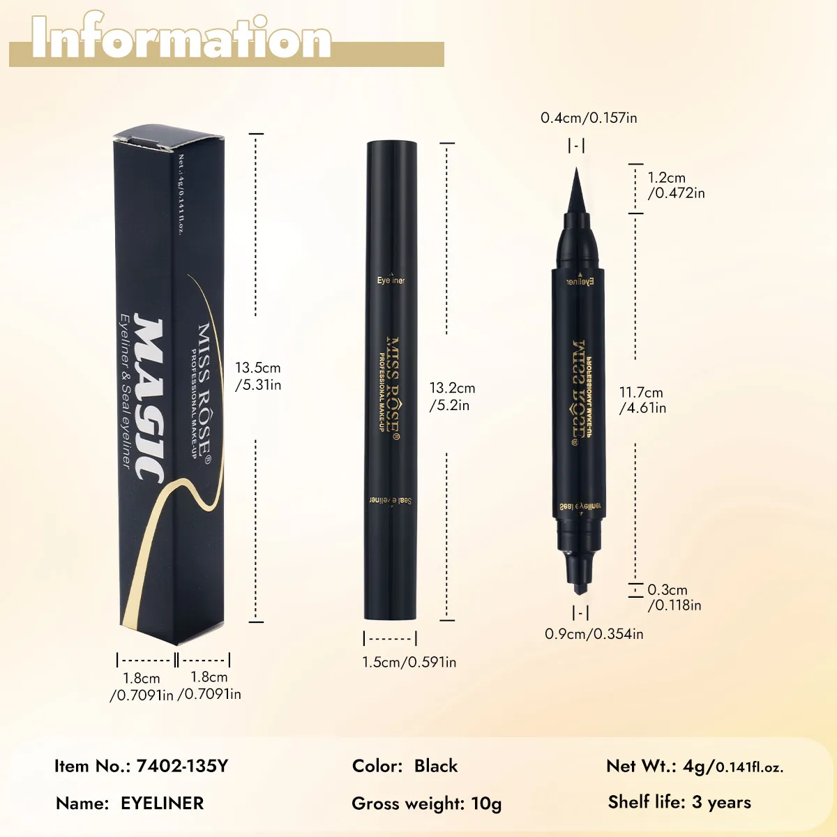 อายไลเนอร์สีดำของเหลวปากกาอายไลเนอร์ติดทนนานสีละเอียดอ่อนเรียบการใช้งานทุกวันแต่งหน้าตาปากกาเครื่องสำอาง — image 6