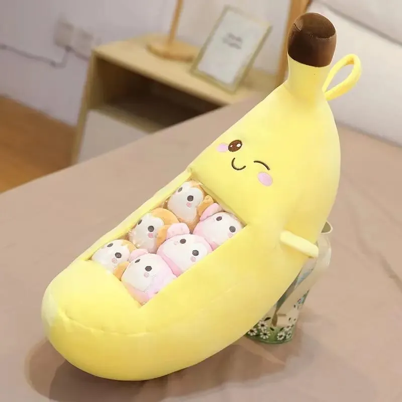 Enam Mainan Kecil Di Dalam Bantal Mewah Buah Kartun Comel Kusyen Sofa Sumbat Lembut Homdecor Bantal Sandaran Hadiah Kanak-kanak — image 11