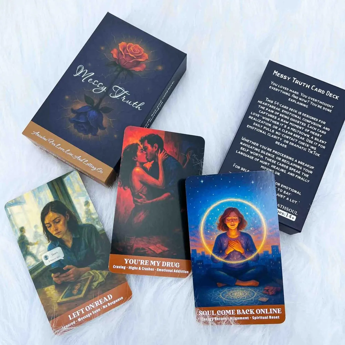 Messy Truth Card 54 Deck 13x8 cm Tarot-Wahrsagespiel für Kinder ab 14 Jahren Entdecken Sie Ihren Weg zur Bewältigung von Herausforderungen in Kartenspielen — image 2