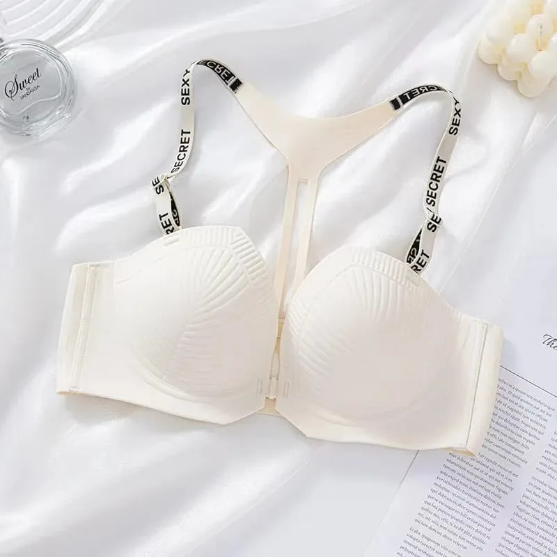 2025 Nahtloser, rückenfreier Push-up-BH mit Vorderverschluss und Y-förmigen Buchstabenträgern, Anti-Durchhängen, für sexy Damen-Dessous — image 5