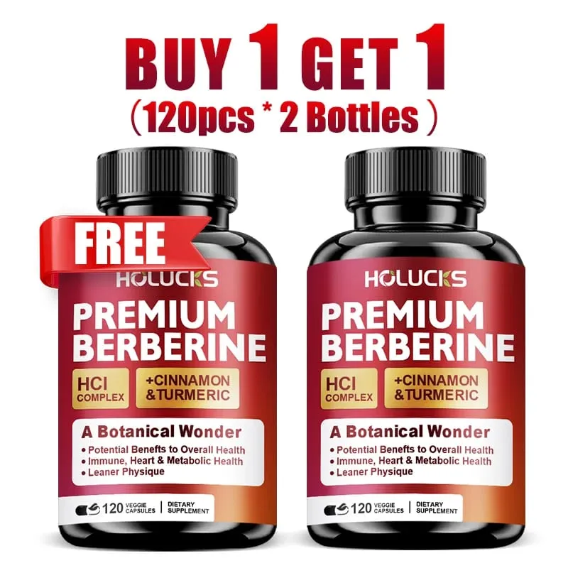 Berberine Capsules Support Blood Sugar Heart Metabolic Digestive Health Weight Management Liver Detox Antioxidant Immune — image 3