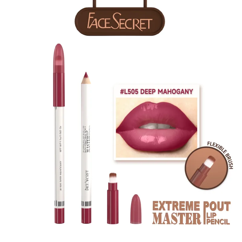 Pena Lip Liner Matte 15 Warna Dengan Kuas Pensil Matte Beludru Tahan Air Tahan Lama - Kit Rias Bibir Aplikasi Halus