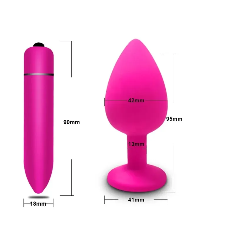 Anal Spielzeug Weiche Silikon Anal Plug Mini Bullet Vibrator Butt Plug Männer Frauen Homosexuell Paare Anal Prostata Stimulator Sex Spielzeug für Erwachsene — image 22