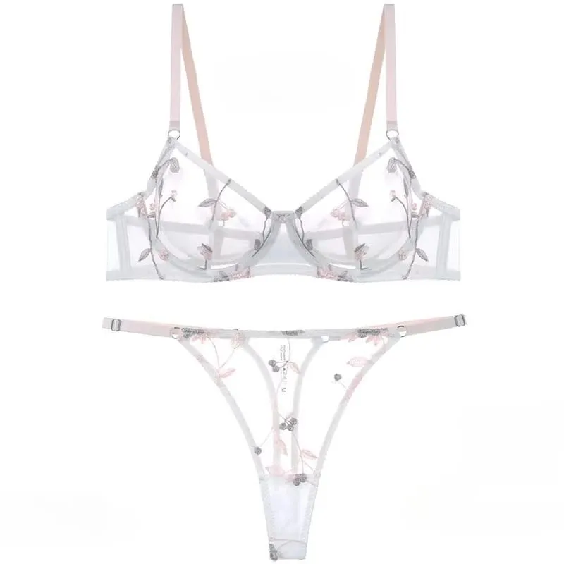 Reggiseno con ferretto ricamato in pizzo stile europeo minimizzatore busto grande supporto anti-cedimento comfort morbido lingerie S-XL — image 6