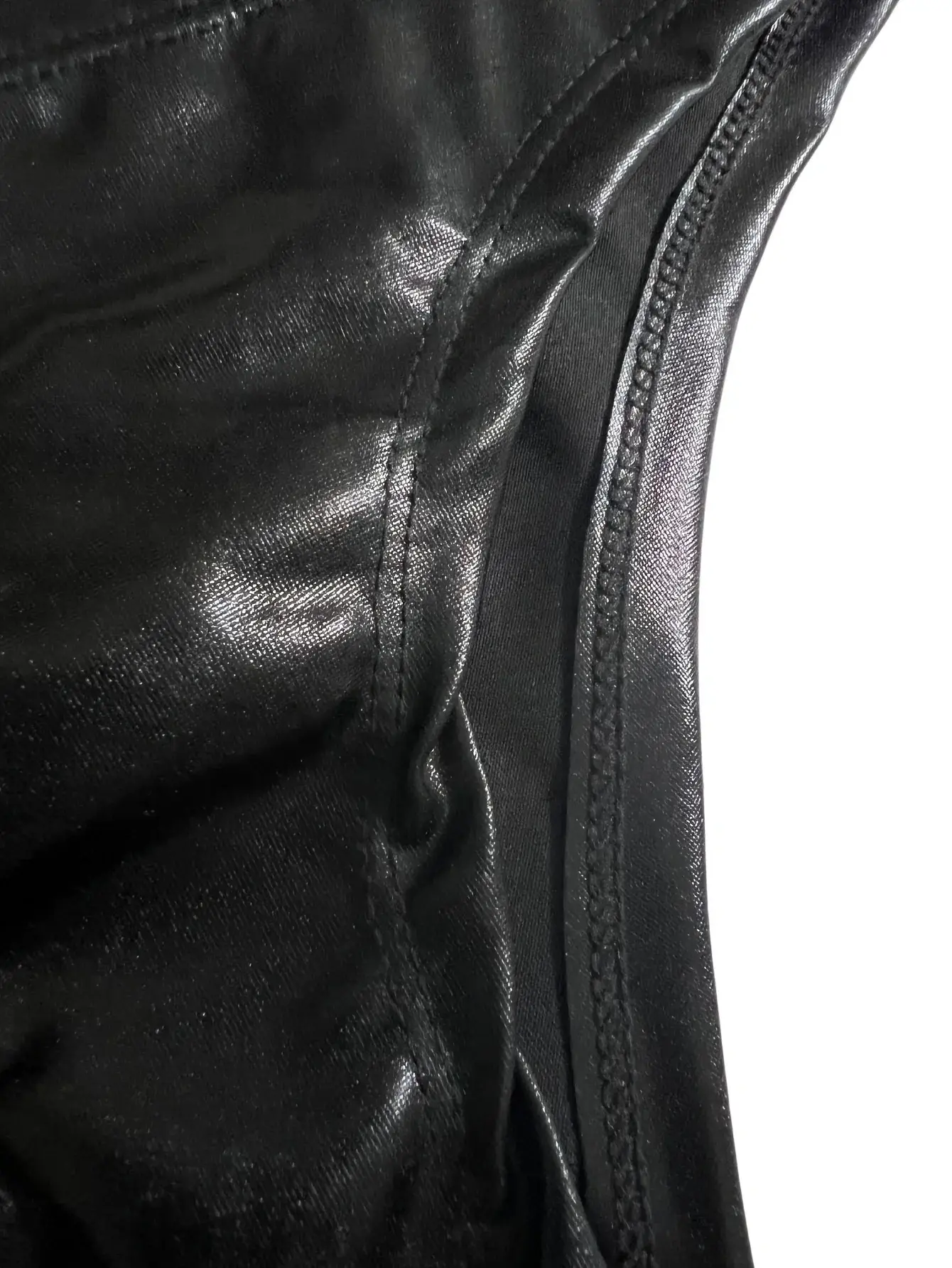 1Pc men's PU leather triangle underwear, sexy triangle underwear, boxing fitness, suitable for costume parties, sweet gift 3256809313293784 — image 4